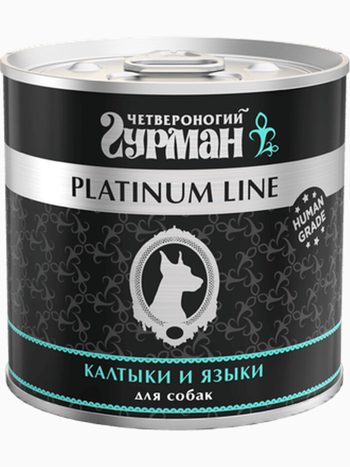 Четвероногий гурман Platinum line калтыки и языки для собак, 240 г