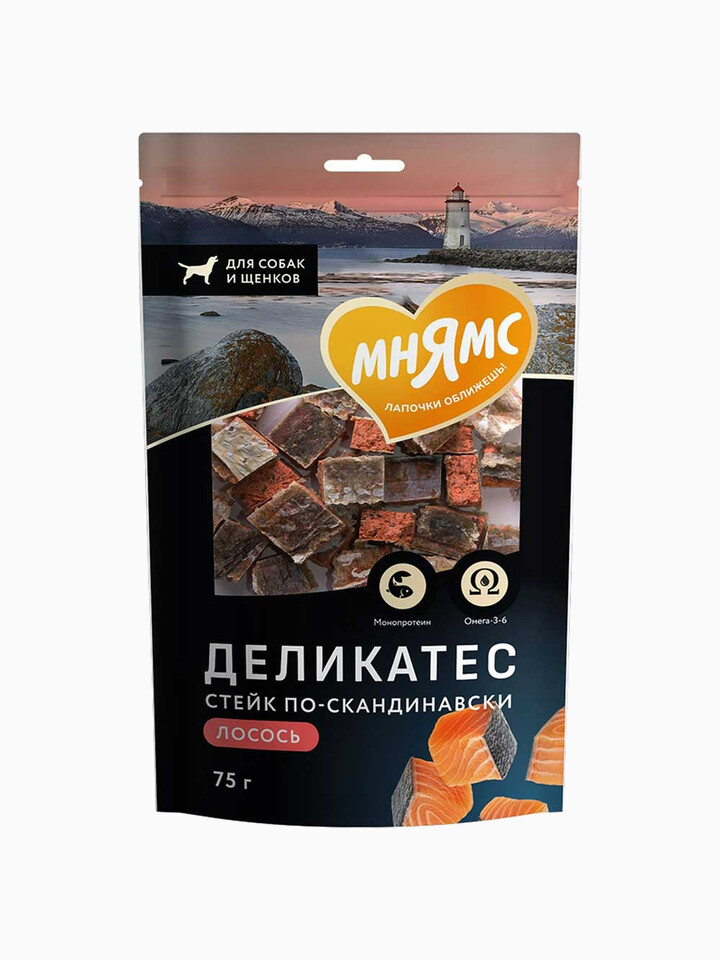 Мнямс Деликатес "Стейк по-скандинавски" для собак 75 г