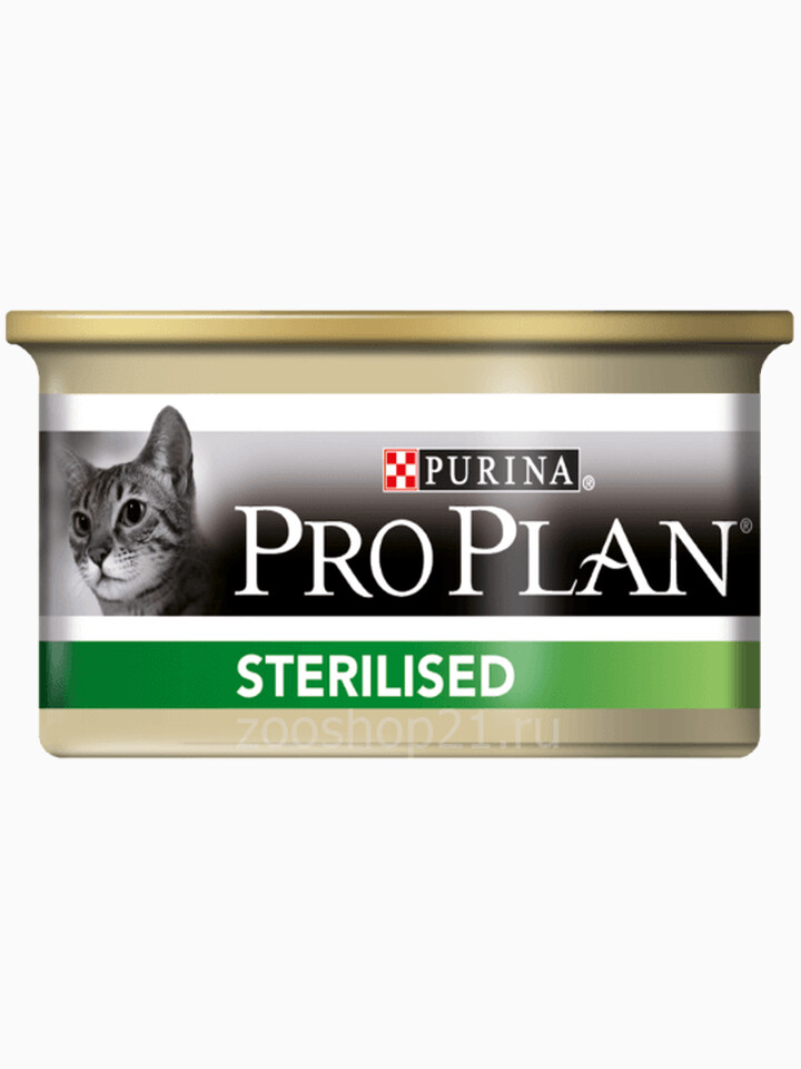 Корм Pro Plan Sterilised для стерилизованных кошек с тунцом, 85 г