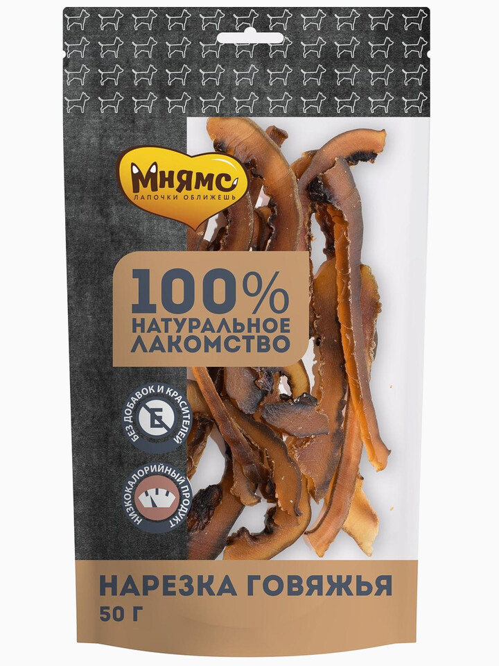 Мнямс На каждый день для собак Нарезка говяжья 50 г