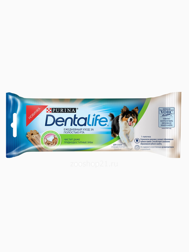 Лакомство Purina DentaLife для полости рта собак средних пород, 23 г