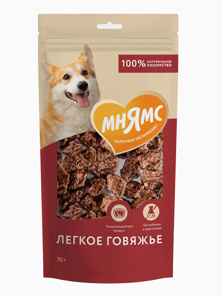 Мнямс На каждый день для собак Легкое говяжье 70 г