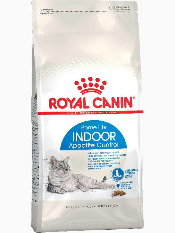 Корм Royal Canin Indoor Appetite Control для домашних кошек, склонных к перееданию, 400 г