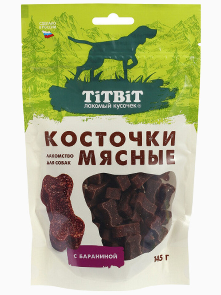 Titbit Косточки мясные для собак с бараниной, 145г