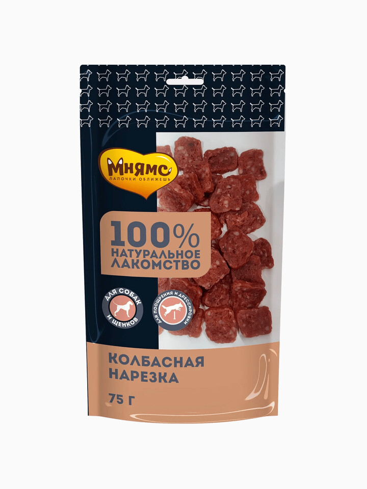 Мнямс На каждый день для собак Колбасная нарезка 75 г