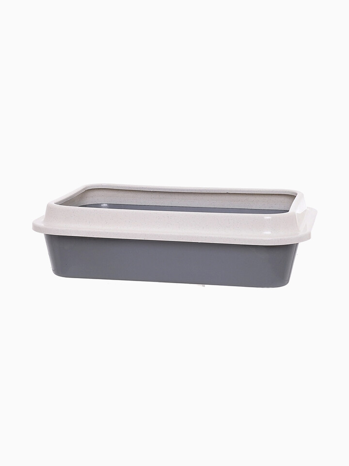 Сибирская кошка туалет для кошек глубокий с бортиком, 37x27x9.5 см