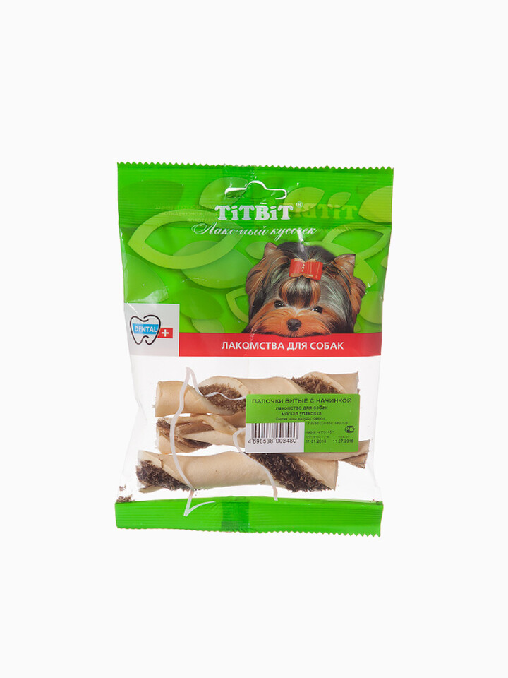 Titbit Палочки витые с начинкой - мягкая упаковка