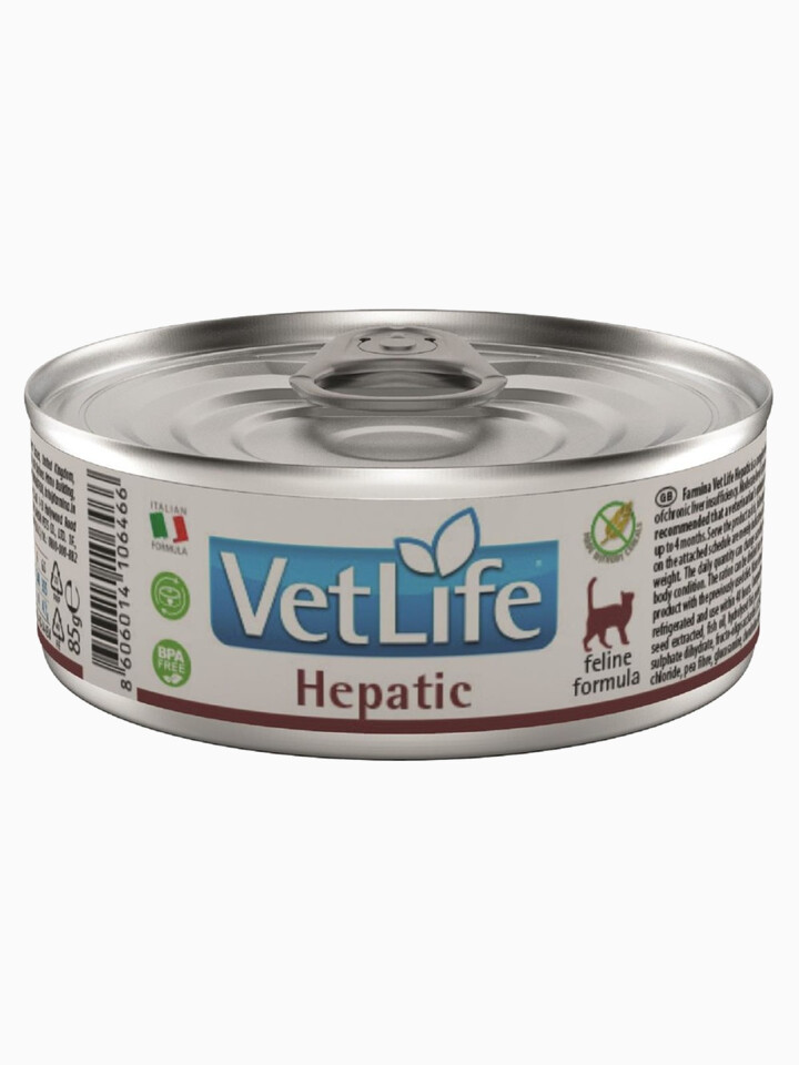 Корм Farmina Vet Life Hepatic (паштет) для кошек при заболеваниях печени, 85 г