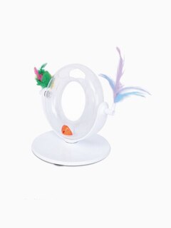 Игровая база с мячиком и перьями для кошек MPets 26х21х16 см