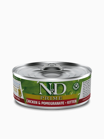 Корм Farmina N&D PRIME Chicken & Pomegranate Kitten для котят, курица с гранатом, 80 г