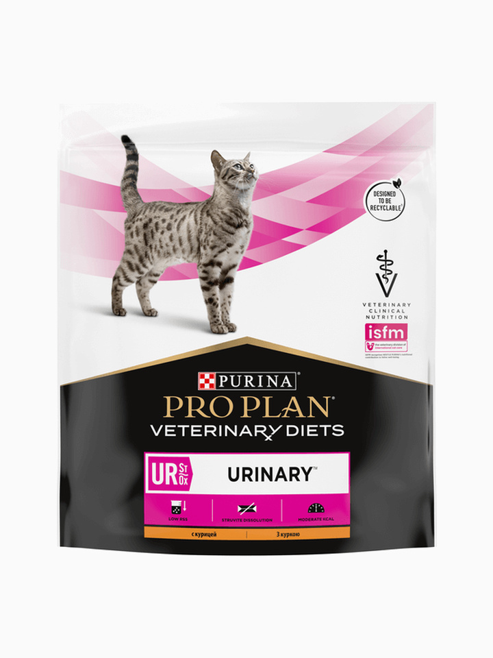 Корм Pro Plan Veterinary diets UR для кошек при болезнях нижних отделов мочевыводящих путей c курицей, 350 г