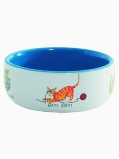 Миска фарфоровая для кошек "Играющие кошки", 325 мл