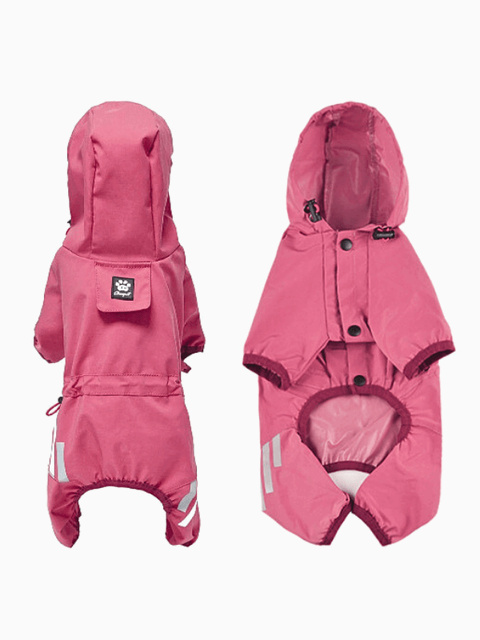 Дождевик Cheepet c капюшоном, цвет малиновый, размер ХL (длина спины 35 см)