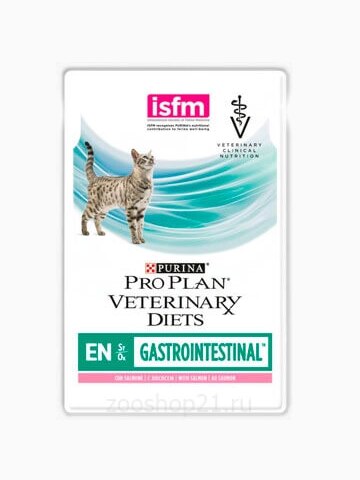 Корм Pro Plan Veterinary diets EN для кошек при расстройствах пищеварения, с лососем 85 г