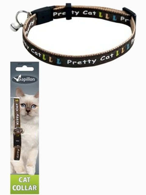 Papillon Ошейник для кошек "Китти" 10мм-21-33см, коричневый