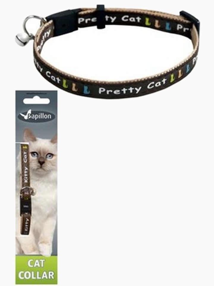 Papillon Ошейник для кошек "Китти" 10мм-21-33см, коричневый