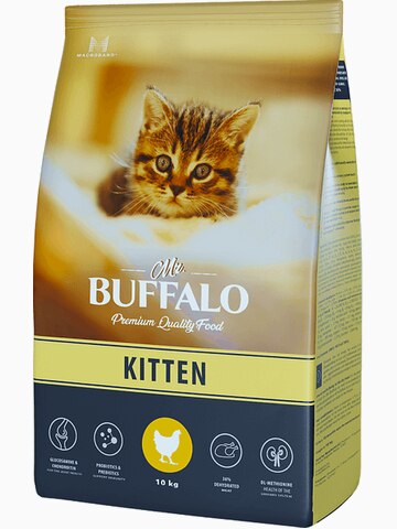 Корм MR.BUFFALO Kitten для котят с курицей, 10 кг