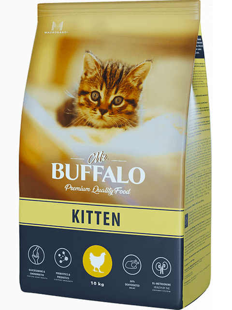 Корм MR.BUFFALO Kitten для котят с курицей, 10 кг