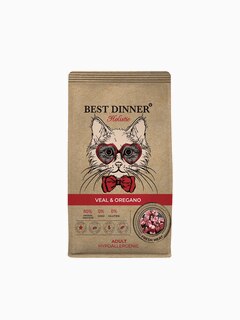 Корм Best Dinner Holistic Hypoallergenic Veal & Oregano для кошек, с телятиной и орегано, 400 г