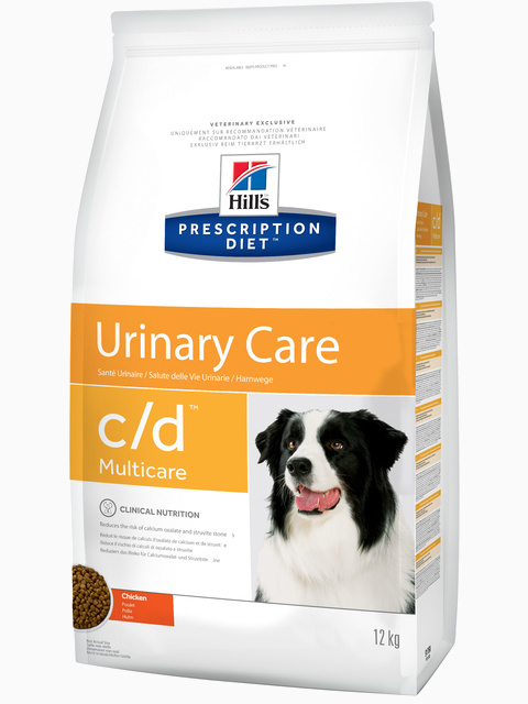 Корм Hill's Prescription Diet c/d Urinary Care для собак диета для поддержания здоровья мочевыводящих путей курица, 12 кг