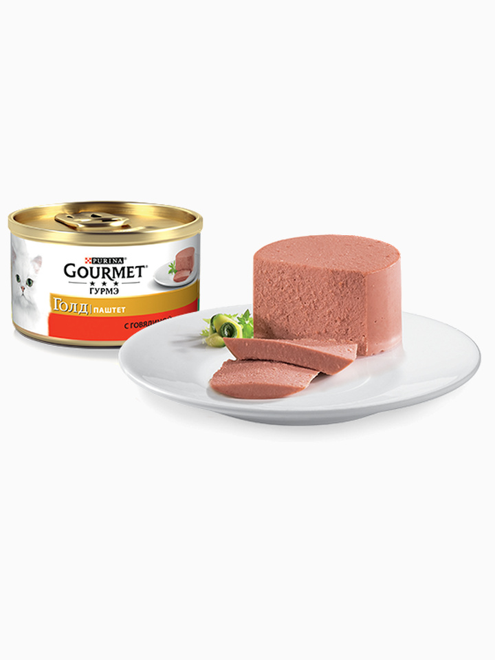 Консервы "Gourmet Gold" для кошек паштет с говядиной, 85 г