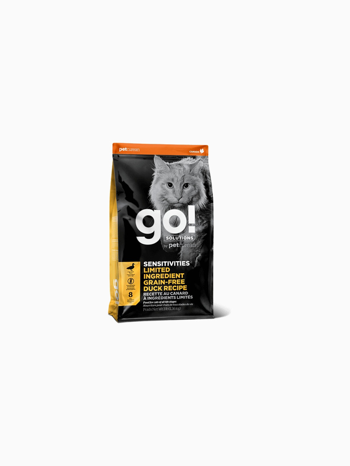 Корм Go! SENSITIVITIES Limited Ingredient Grain-Free Duck Recipe (беззерновой) для кошек с чувствительным пищеварением с уткой, 1.36 кг