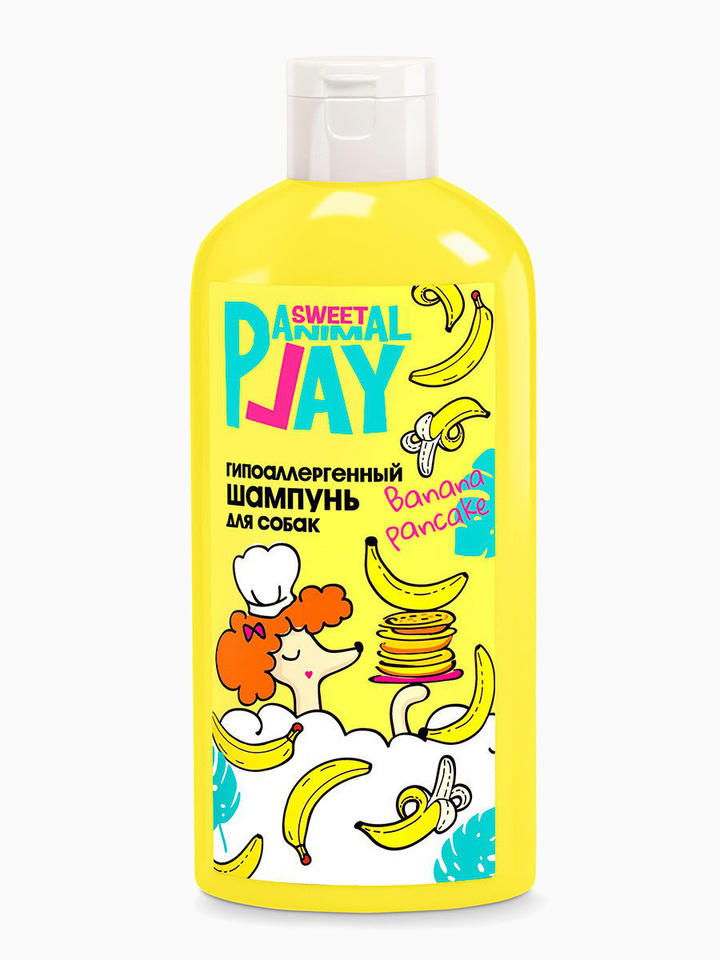 Шампунь для собак и кошек Animal Play Sweet Банановый панкейк гипоаллергенный, 300 мл