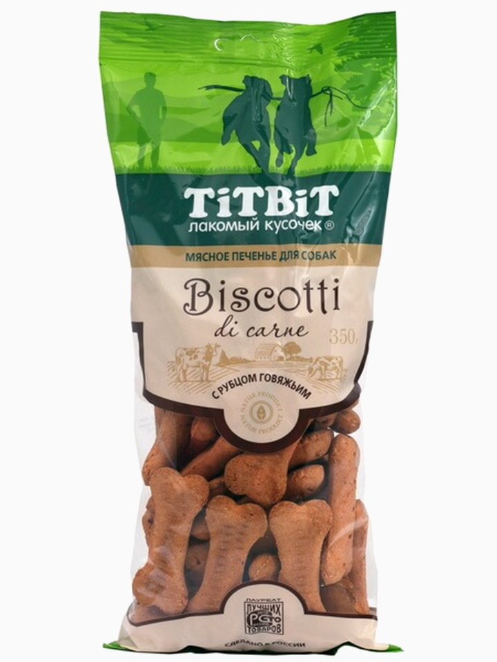 Titbit Печенье Бискотти с рубцом говяжьим 350 г