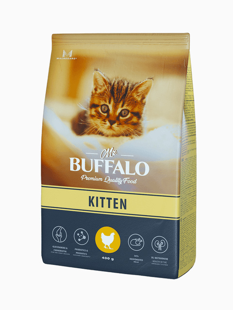 Корм MR.BUFFALO Kitten для котят с курицей, 400 г