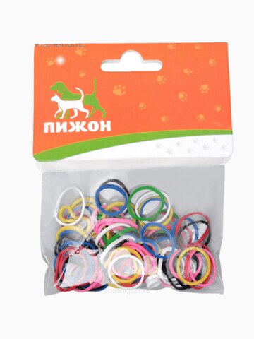 Резинки для животных, набор 100 шт, микс цветов