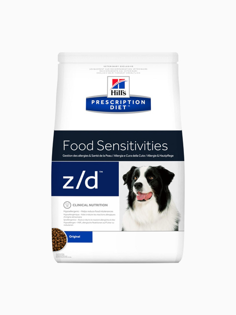 Корм Hill's Prescription Diet z/d Food Sensitivities для собак диета для поддержания здоровья кожи и при пищевой аллергии, 8 кг