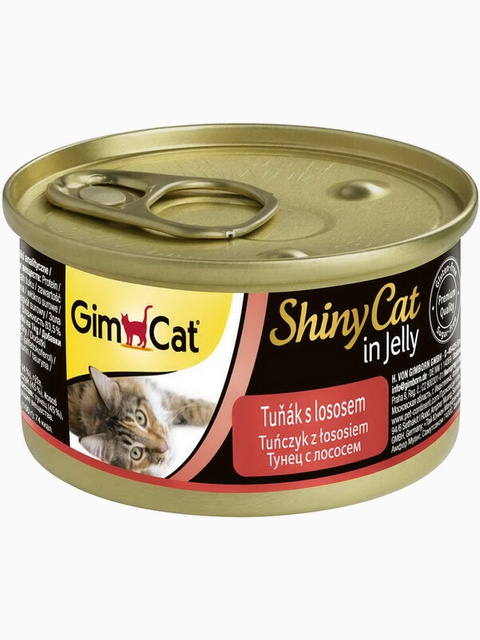 Консервы GimCat ShinyCat для кошек из тунца с лососем 70 г