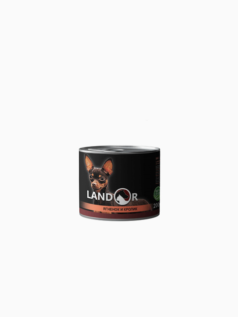 Корм Landor Small Breed Lamb & Rabbit (консерв.) для собак малых пород, ягненок с кроликом, 200 г