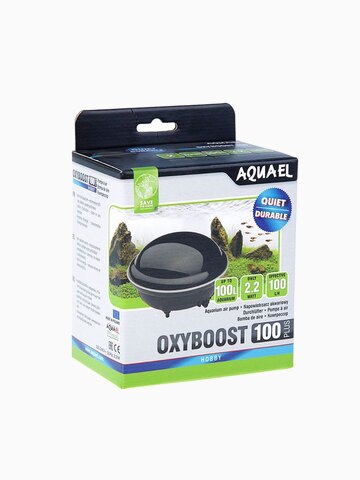 Компрессор AQUAEL OXYBOOST 100 plus для аквариума до 100 л (100 л/ч, 2.2 Вт, 1 канал, нерегулируемый)