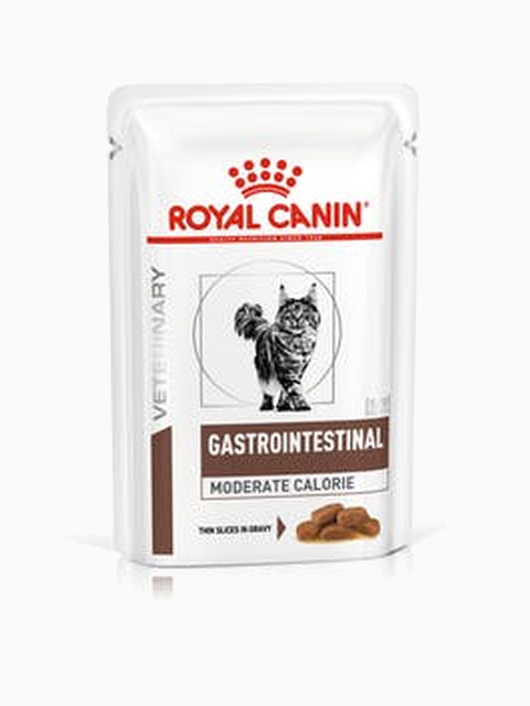 Корм Royal Canin Gastro Intestinal Moderate Calorie (в соусе) для кошек при лечении ЖКТ (низкокалорийный), 100 г