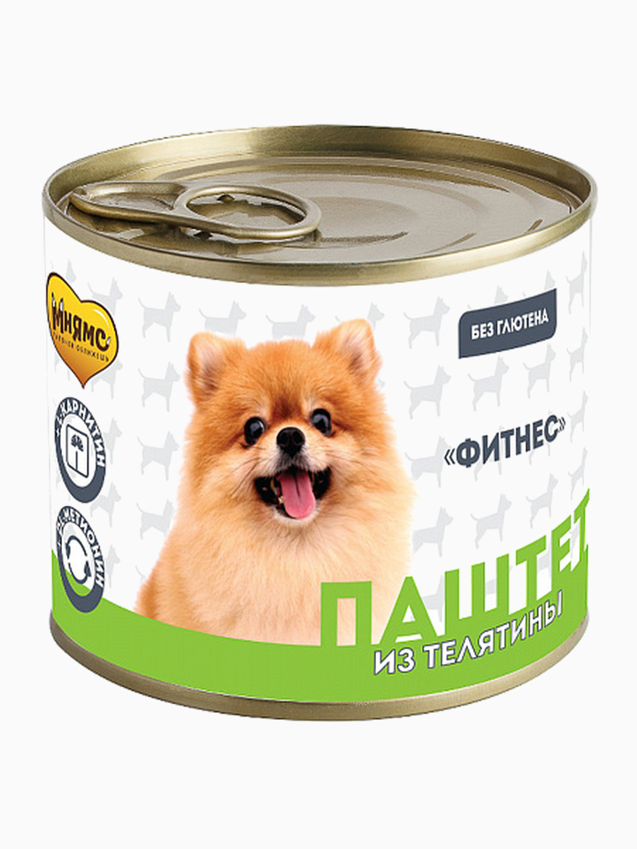 Корм Мнямс Паштет из телятины для собак всех пород «ФИТНЕС» 200 г