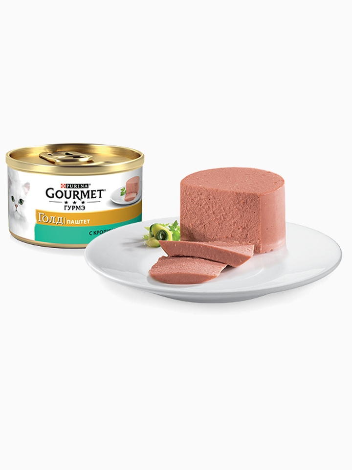 Консервы "Gourmet Gold" для кошек паштет с кроликом, 85 г