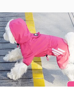 Дождевик Cheepet c капюшоном, цвет малиновый, размер L (длина спины 30 см)