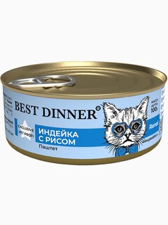 Корм Best Dinner Renal Exclusive Vet Profi консервы для кошек, индейка, 100 г