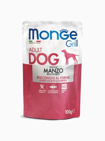 Корм Monge Dog Grill Pouch паучи для собак говядина, 100г