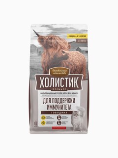 Корм Деревенские лакомства Холистик Премьер для кошек, для поддержки иммунитета, говядина, 400 г