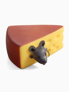 Игрушка для собак из винила "Мышка в сыре", 100мм