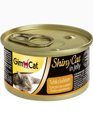 Консервы GimCat ShinyCat для кошек из тунца с цыпленком 70 г