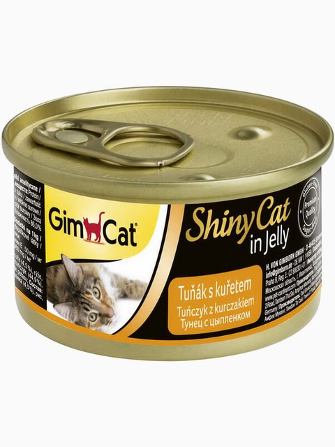 Консервы GimCat ShinyCat для кошек из тунца с цыпленком 70 г