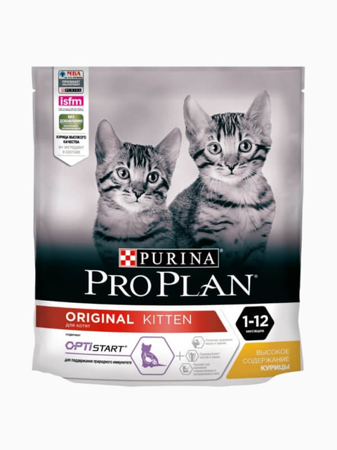 Корм Pro Plan Junior для котят в возрасте от 6 недель до 1 года с курицей, 400 г