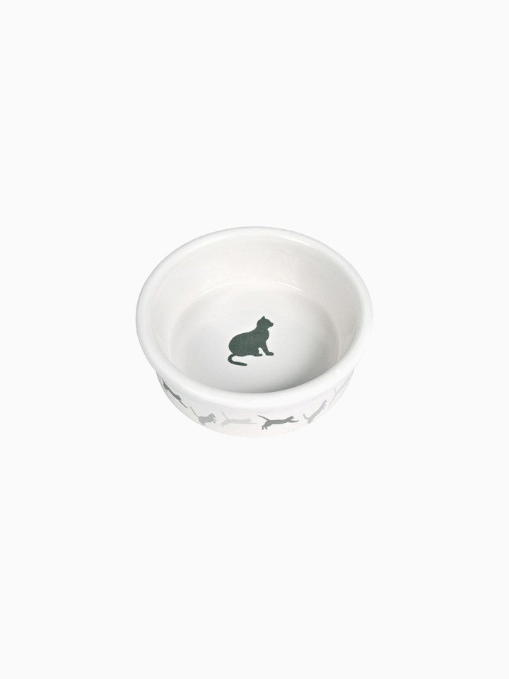 Миска для кошек с рисунком "Кошка", керамика 0,25л*ф11см