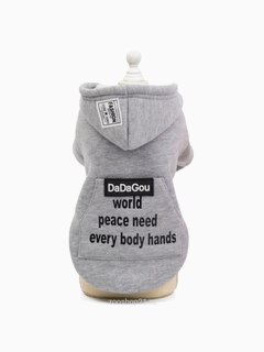 Толстовка с капюшоном "DaDaGou", цвет серый, размер L (длина спины 30 см)