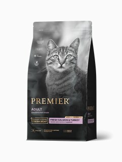 Корм Premier Adult Low Grain Salmon & Turkey (низкозерновой) для кошек, лосось с индейкой, 400 г