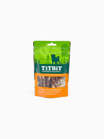 Titbit Твистеры с телятиной для маленьких собак 50 г