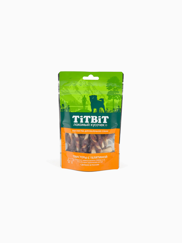 Titbit Твистеры с телятиной для маленьких собак 50 г